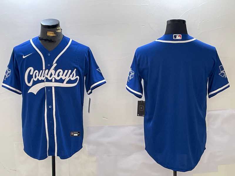 Men%27s Dallas Cowboys Blank Light Blue Stitched Cool Base Nike Baseball Jersey->dallas cowboys->NFL Jersey